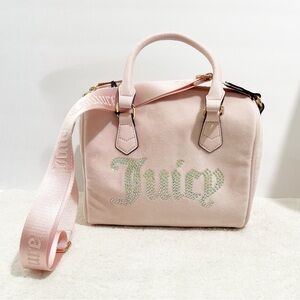 NWT! [Juicy Couture] Powder Blush Pink Obsession Satchel Rhinestones Girlie